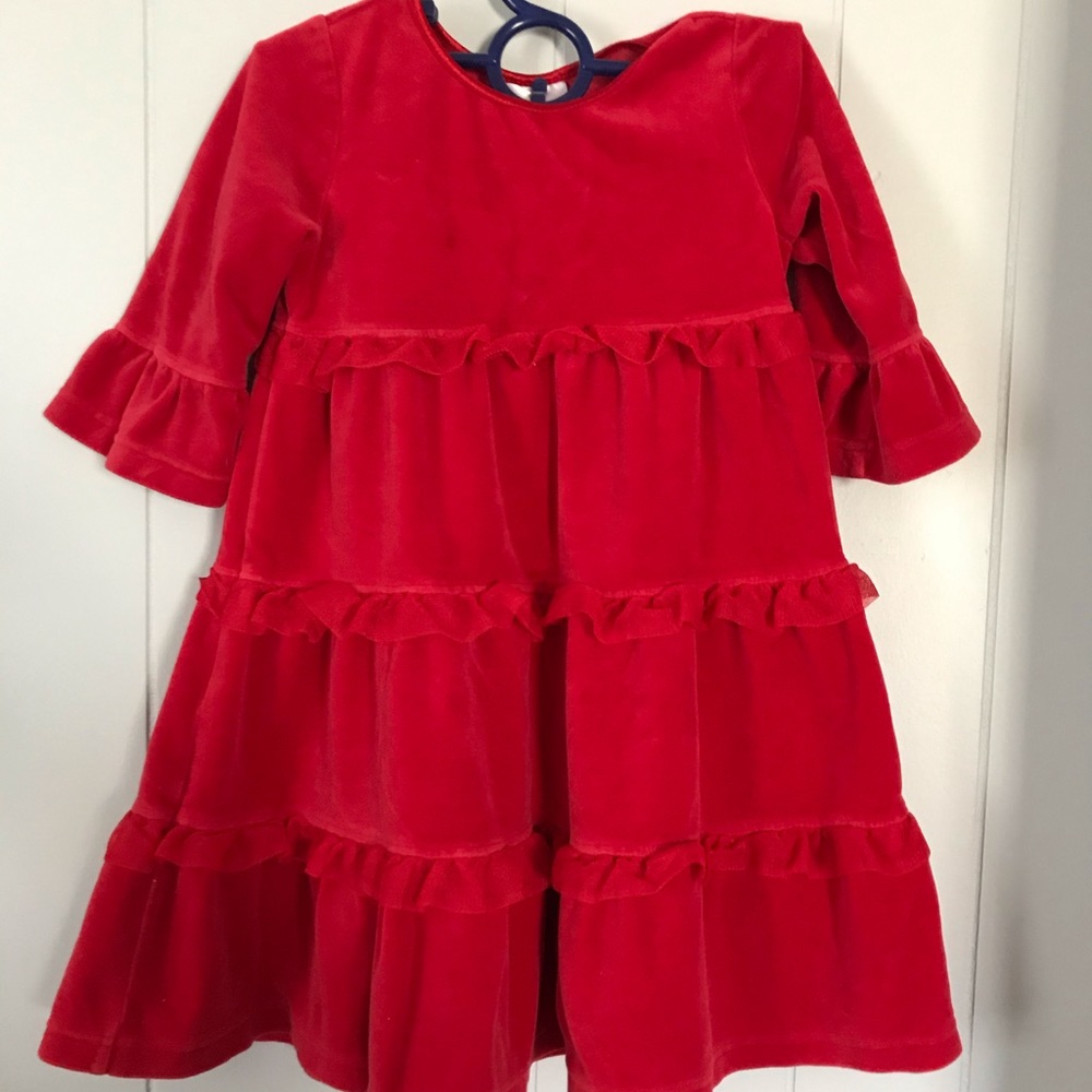 Hanna Andersson Christmas  Velvet twirl dress
